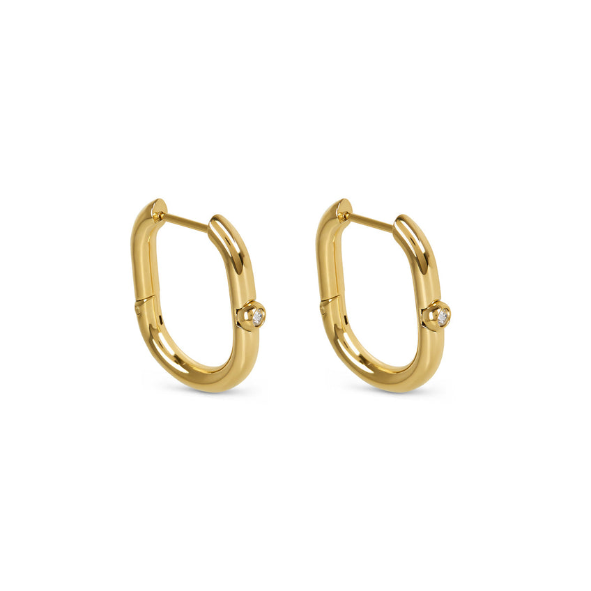 Brincos argola golden classic Banhado a Ouro 18K