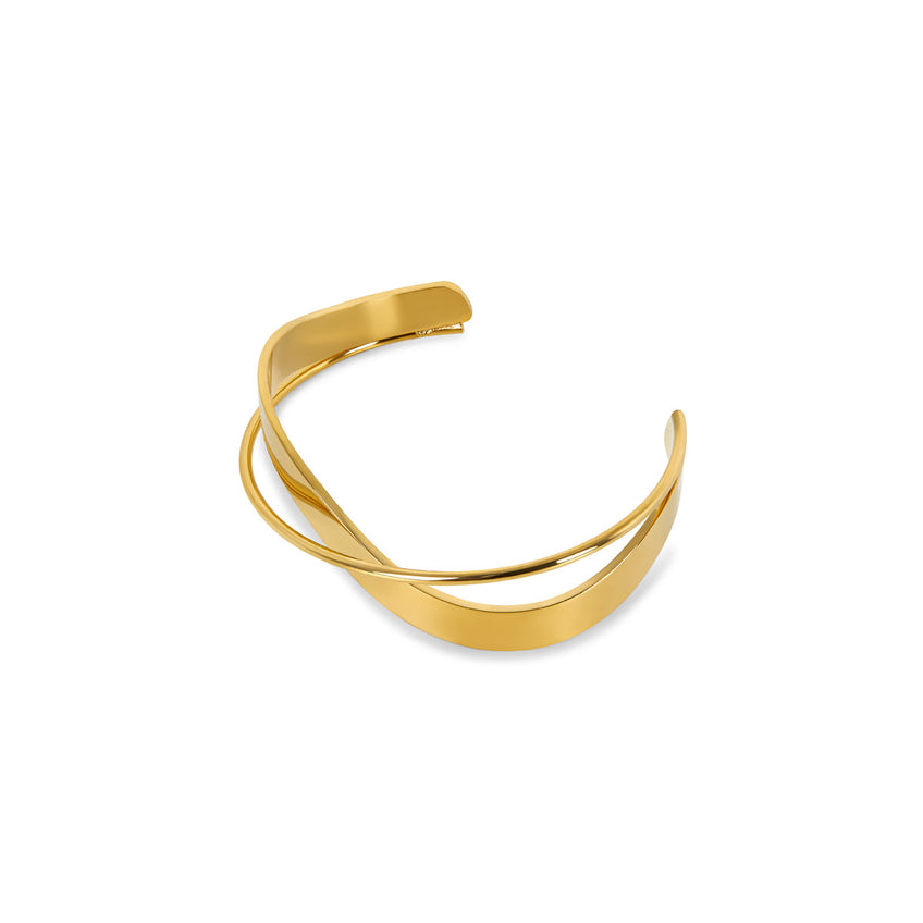Pulseira entrelaçada Banhado a Ouro 18K