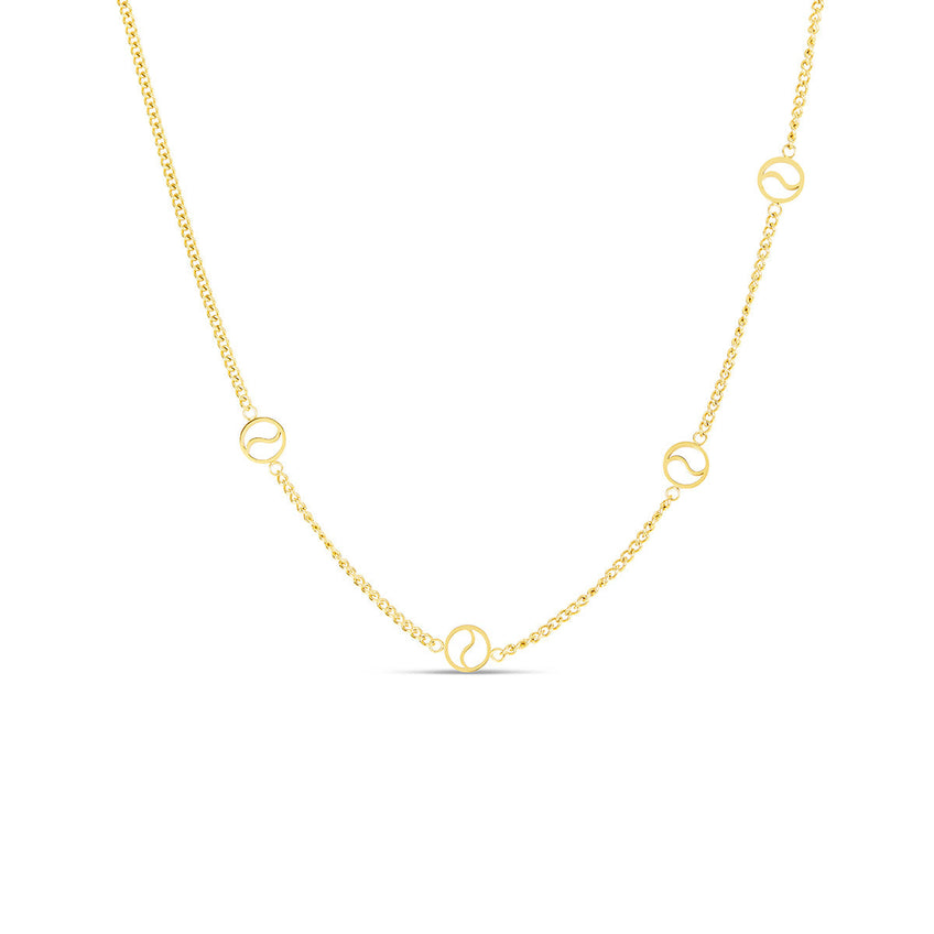 Colar contorno da serra Banhado a Ouro 18K