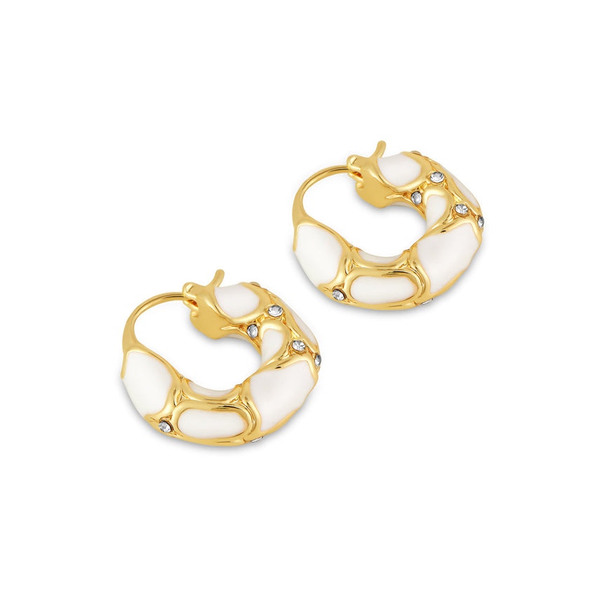 Brincos venus Duo glow Banhado a Ouro 18K