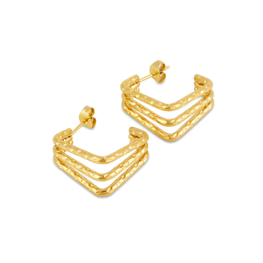 Brincos amélie elegance Banhado a Ouro 18K