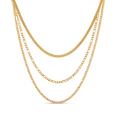 Conjunto essencial gold layers Banhado a Ouro 18K