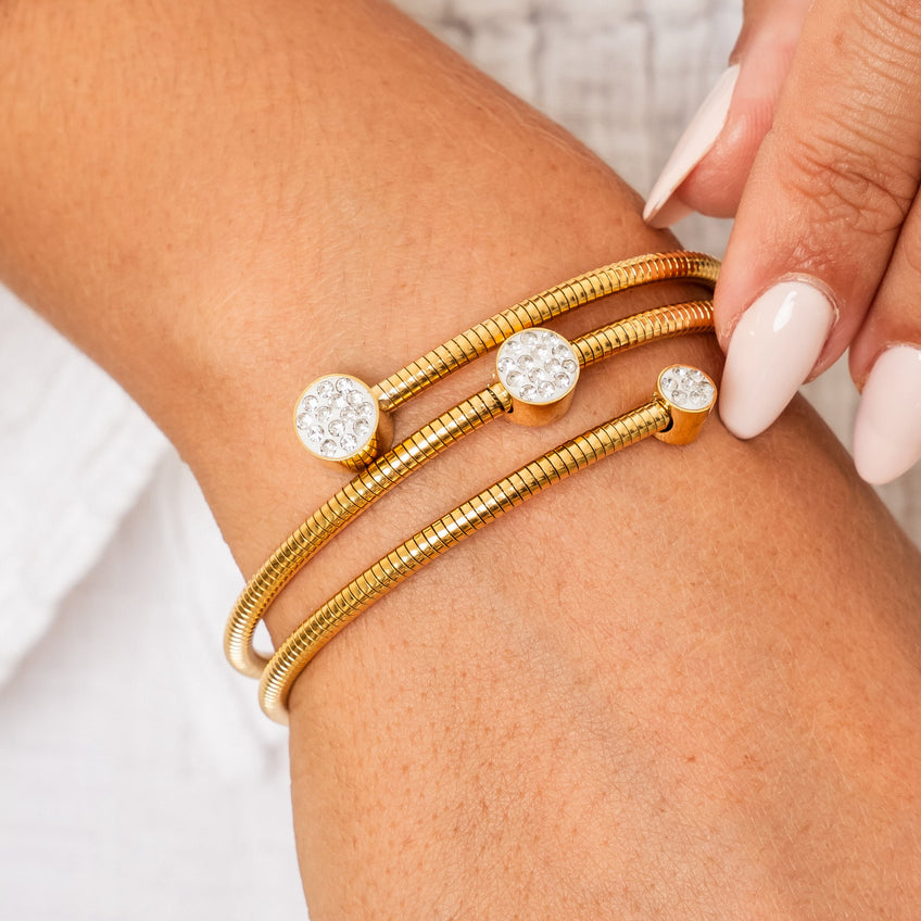 Pulseira twist glow Banhado a Ouro 18K