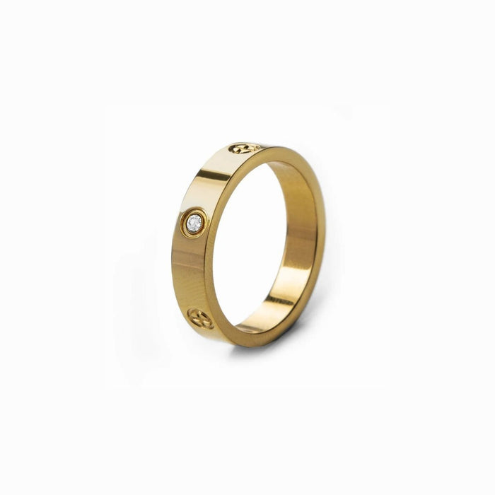 Anel brilho atemporal Banhado em Ouro 18k