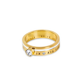 Anel aurora real Banhado em Ouro 18k